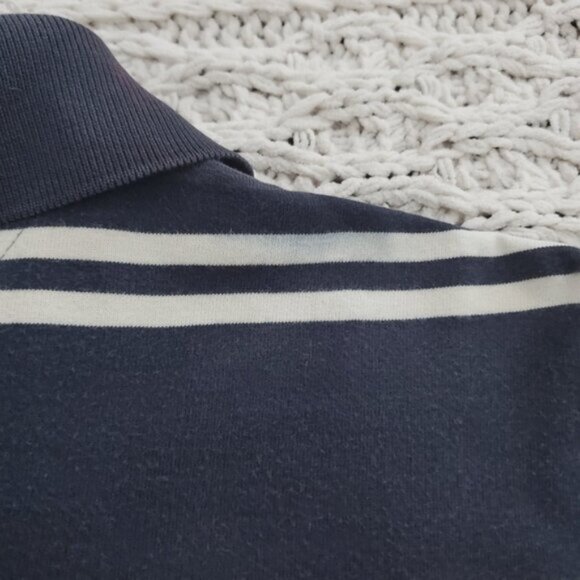 Tommy Hilfiger Cotton Polo Golf Shirt- Striped- M Loose Fit- Vintage - Picture 14 of 16